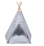 Voir l’image dans la galerie, BUD'Z Tente Style Tipi à Chevrons Gris & Blanc