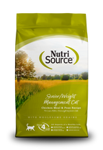 Voir l’image dans la galerie, NutriSource - Chat Sénior Gestion du Poids Poulet et Pois - Nourriture Sèche pour Chats Âgés