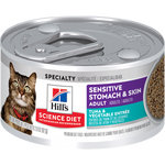 Voir l’image dans la galerie, Hill's Science Diet - Chat Adulte Estomac et Peau Sensible Pâté de Thon et Légumes - Nourriture Humide pour Chats