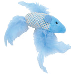 Voir l’image dans la galerie, TURBO Jouet Chat Poisson à Plumes 5.25"