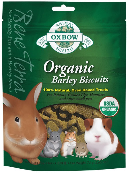 OXBOW ORGANIC Gâteries Rongeur Biscuits Orge Biologique 85g