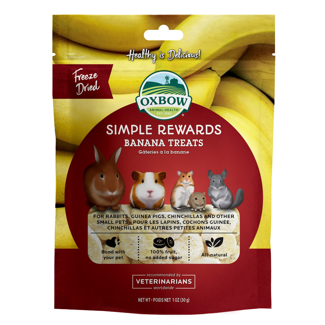 OXBOW SIMPLE REWARDS Gâteries Rongeur Banane 1oz