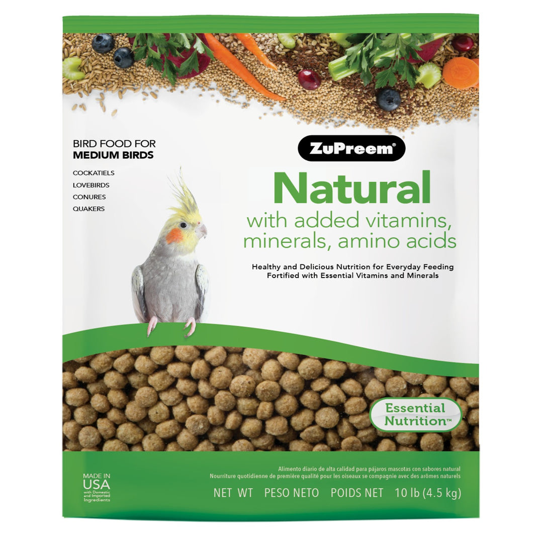 ZUPREEM Natural Nourriture Cockatiel & Moyen Oiseaux 10lbs