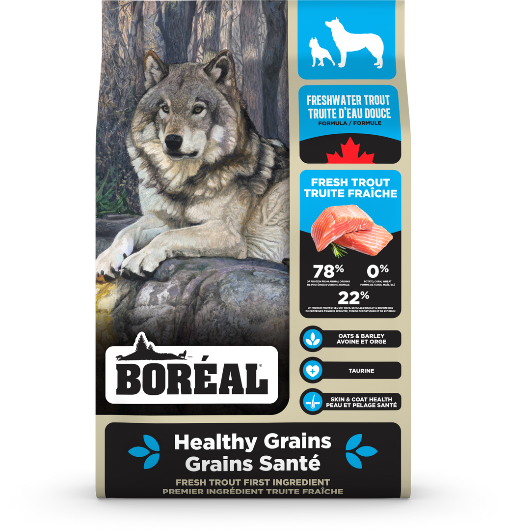 BOREAL GRAINS SANTÉ Chien Truite d'Eau Douce 10kg