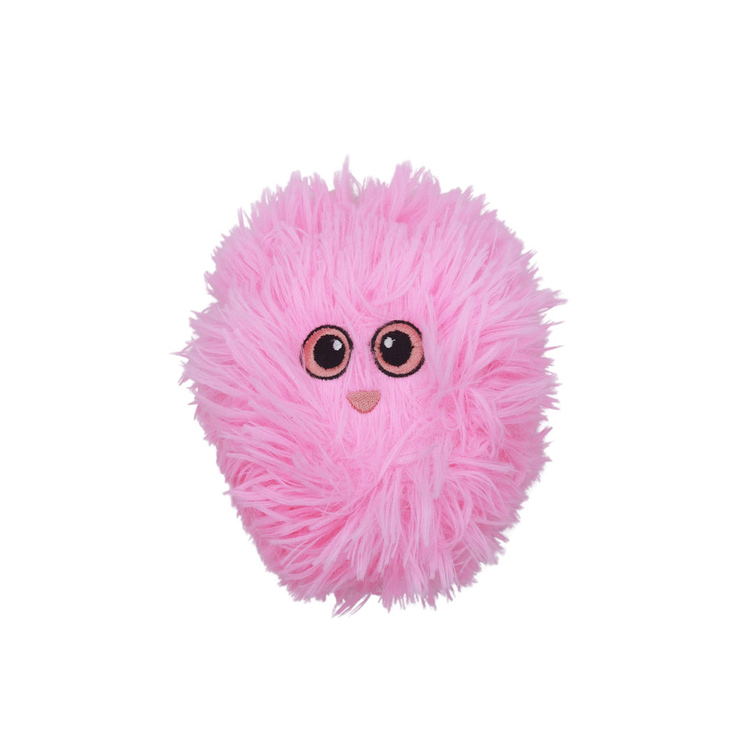 BUD'Z Jouet Chien Petite Balle Joufflue 3 Tissus en Peluche 10cm Rose