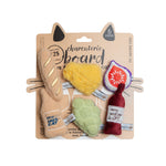 Voir l’image dans la galerie, DEXYPAWS Jouet Chat Ensemble 6 Vin, Fromage & Raisin en Peluche