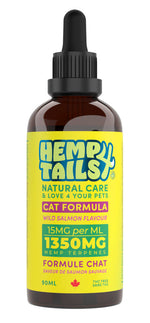Voir l’image dans la galerie, HEMP 4 TAILS Chat Huile de Chanvre et Saumon 1350MG 90ml