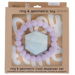 Voir l’image dans la galerie, DEXYPAWS Jouet Chat Duo Anneaux & Forme Géo Lilas & Bleu
