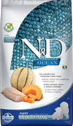 Voir l’image dans la galerie, N&D OCÉAN Chiot MR & GR Morue, Potiron & Cantaloup SG 12kg