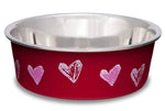 Voir l’image dans la galerie, LOVING PETS BELLA Chat Bol Rouge & Coeur XS