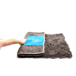 Voir l’image dans la galerie, MESSY MUTTS Serviette Microfibre Chenille Gris Pâle L
