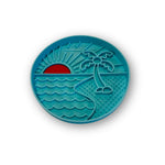 Voir l’image dans la galerie, MESSY MUTTS Bol Alimentation Silicone Motif de Plage Turquoise