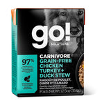Voir l’image dans la galerie, GO! CARNIVORE Chien Ragoût Poulet, Dinde & Canard SG 354g