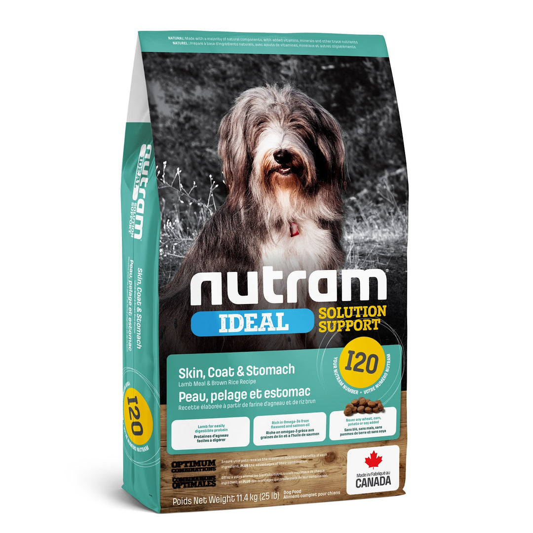 NUTRAM IDEAL (I20) Chien Peau, Pelage & Estomac 11.4kg
