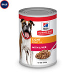 Voir l’image dans la galerie, Hill's Science Diet - Chien Adulte Léger avec Foie - Nourriture Humide pour Chiens