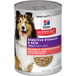 Voir l’image dans la galerie, Hill's Science Diet - Chien Adulte Estomac et Peau Sensible Entrée de Saumon et Légumes - Nourriture Humide pour Chiens