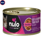 Voir l’image dans la galerie, Nulo Freestyle - Boeuf et Truite Arc-en-Ciel Effilochés en Sauce - Nourriture Humide Sans Grains pour Chats et Chatons