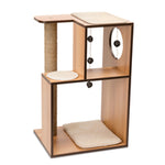 Voir l’image dans la galerie, Catit Vesper - Arbre à Chat - Meuble V-Box en Bois de Noyer, Grand (50 x 40 x 78 cm)