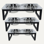 Voir l’image dans la galerie, GOO-EEZ Bol Double Inox avec Support en Acrylique L