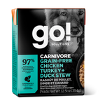 Voir l’image dans la galerie, GO! CARNIVORE Chien Ragoût Poulet, Dinde & Canard SG 354g