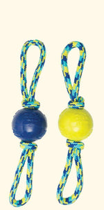 Voir l’image dans la galerie, Fitness Zeus - Balle à Deux Anneaux avec Corde 40.6 cm - Jouet à Tirer pour Chiens