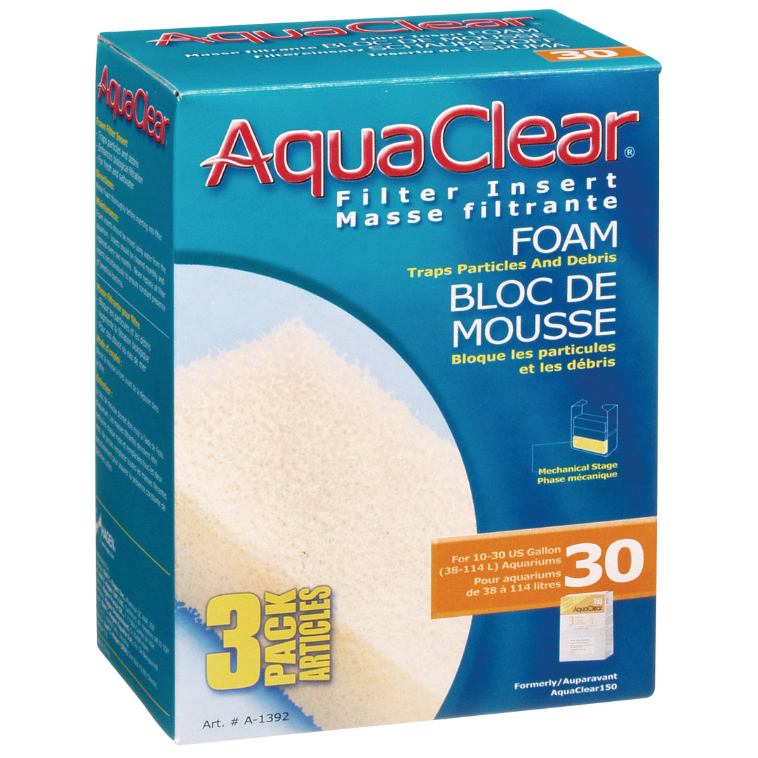 FLUVAL AC30 Mousse Bio-Foam Bleu x3 pour Aquarium