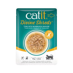 Voir l’image dans la galerie, Catit Divine Shreds - Chat Thon avec Pageot et Wakamé en Bouillon - Nourriture Humide Sans Grains pour Chats en Sachet