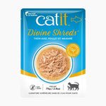 Voir l’image dans la galerie, Catit Divine Shreds - Thon avec Poulet et Wakamé en Bouillon - Nourriture Humide Sans Grains pour Chats en Sachet