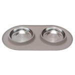 Voir l’image dans la galerie, Messy Cats - Gamelle Double en Acier Inoxydable avec Base en Silicone - Bol pour Chats