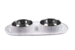 Voir l’image dans la galerie, Messy Mutts - Gamelle Double en Acier Inoxydable avec Base en Silicone - Bol pour Chiens