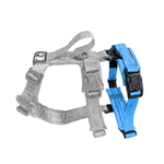 Voir l’image dans la galerie, CHIEN BLANC HORIZON Rallonge Amovible Harnais Bleu XL