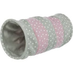 Voir l’image dans la galerie, TRIXIE Tunnel Fibre Polaire Gris & Rose