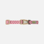 Voir l’image dans la galerie, PETITE PISTACHE Collier Motif Pois Rose XS