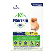 K9 PRAVENTA 360 Chien 4.5kg et Moins, Contient 3 Dose