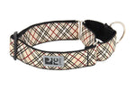 Voir l’image dans la galerie, RCP Collier Dressage Sangle Motif L Écossais Beige