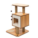 Voir l’image dans la galerie, Catit Vesper - Arbre à Chat - Meuble V-Base en Bois de Noyer (55.5 x 56 x 81.5 cm)