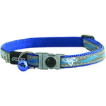 Voir l’image dans la galerie, ROGZ Chat Collier NightCat Fleurs Bleues 8-12"
