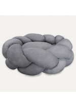 Voir l’image dans la galerie, GOO-EEZ Lit Rond Suède Tressé Gris Clair 21.5"