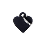 Voir l’image dans la galerie, My Family - Basic Coeur Aluminium Noir - Médaille d'Identité pour Chiens