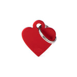 Voir l’image dans la galerie, My Family - Basic Coeur Aluminium Rouge - Médaille d'Identité pour Chiens