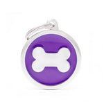Voir l’image dans la galerie, My Family - Classic Os Encerclé Violet - Médaille d'Identité pour Chiens