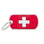 Voir l’image dans la galerie, My Family - Drapeau Suisse - Médaille d'Identité pour Chiens