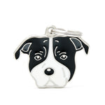 Voir l’image dans la galerie, My Family - Friends Amstaff Noir & Blanc - Médaille d'Identité pour Chiens