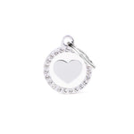 Voir l’image dans la galerie, My Family - Glam Coeur Encerclé Blanc - Médaille d'Identité pour Chiens