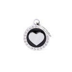 Voir l’image dans la galerie, My Family - Glam Coeur Encerclé Noir - Médaille d'Identité pour Chiens