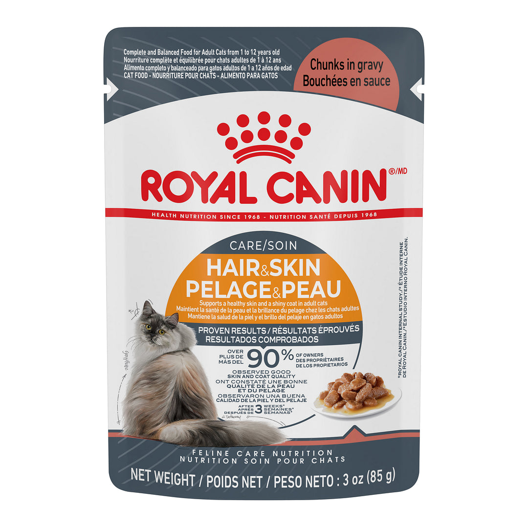 ROYAL CANIN Chat Pochette Soin Pelage & Peau en Sauce 85g