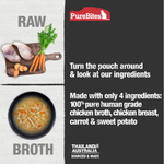 Voir l’image dans la galerie, PureBites - Chat Poitrine de Poulet et Légumes en Bouillon - Garniture pour Chats en Sachet