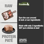 Voir l’image dans la galerie, Purebites - Pâté 100% Pur Poulet et Boeuf - Nourriture Humide pour Chiens