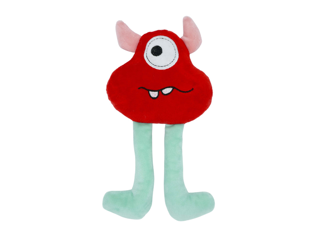 BüD'z - Jouet Monstre "Ted" Rouge en Peluche pour Chiens, 29 cm