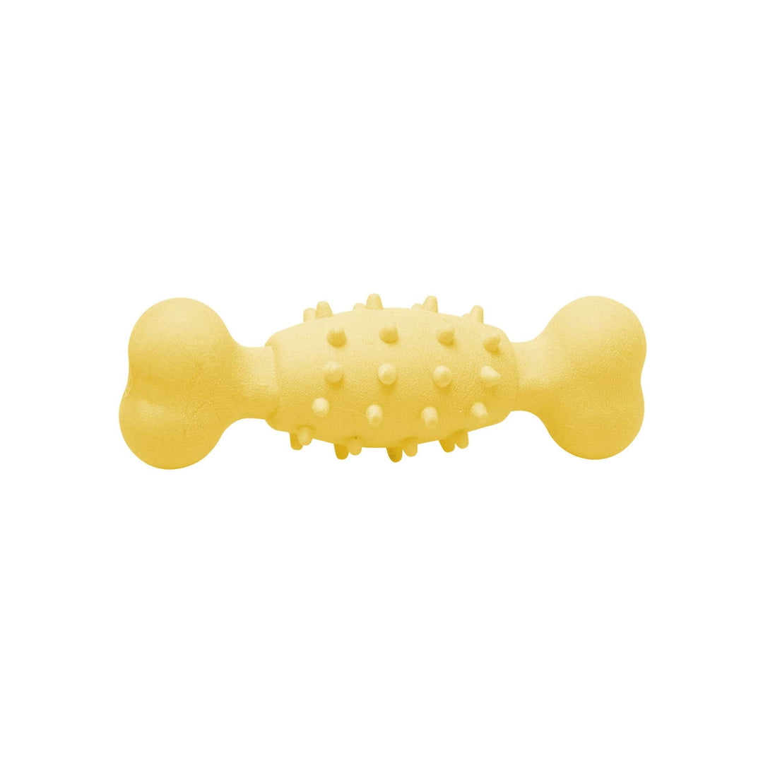 BüD'z - Jouet Os Jaune en Mousse de Caoutchouc pour Chiens, 11.5 cm